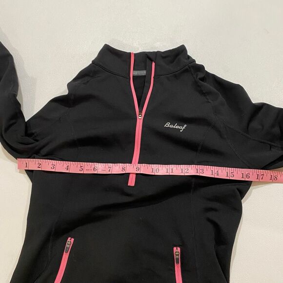 Baleaf Black Fleece Lined Quarter Zip Pullover with Pink Zippers Size S - Picture 4 of 8